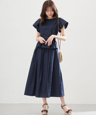 組曲 L 【WEB限定】コットンポリエステルタイプライター セットアップ ネイビー系