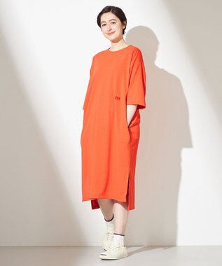 HELLY HANSEN 【抗菌防臭・速乾・UVカット】ショートスリーブワンポイントワンピース ブラッドオレンジ