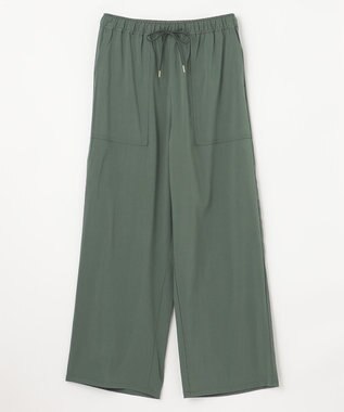 ANY 【ウエストゴム/UVケア/接触冷感】清涼リラックスワイドパンツ カーキ