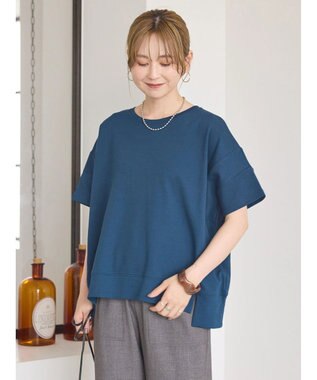 AMERICAN HOLIC 接触冷感裾切り替えカットプルオーバー Navy