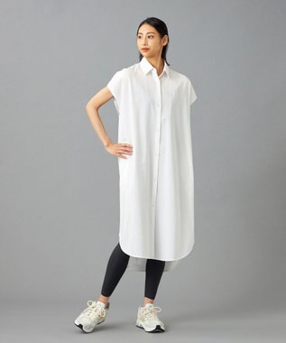 Chacott Chacott BALANCE EasyCare+ シャツワンピース ホワイト