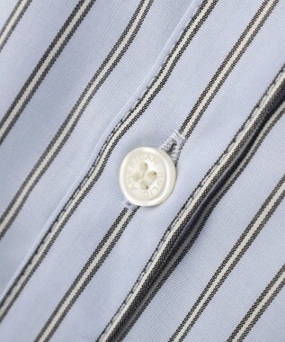 AMERICAN HOLIC 【イージーケア】ギャザーシャツワンピース Stripe Sax