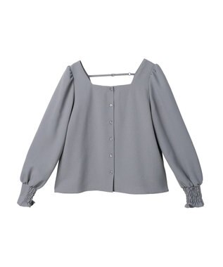 earth music&ecology ２ｗａｙストラップブラウス Grayish Blue