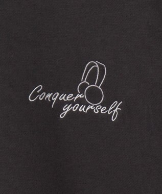 WEGO 【ユニセックス着用ITEM】ガールイラストグラフィックプルオーバー ブラック中濃色