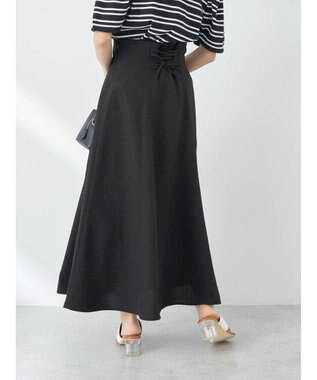 earth music&ecology バックレースアップスカート Black