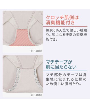 BRADELIS New York 【BRADELIS NewYork peace】ナチュラルフィット綿混ショーツ25 補正 補整下着 吸汗速乾 接触冷感で快適 シアーグレージュ