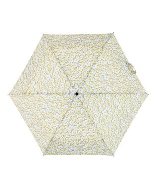 MOONBAT urawaza slim(ウラワザ スリム) 3秒でたためる傘 折りたたみ傘 フローティングフラワー 大きめ55cm UV レモンイエロー