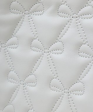 Maison de FLEUR EC限定スカーフ付リボンキルティングトート Grayish Blue