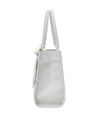 Maison de FLEUR EC限定スカーフ付リボンキルティングトート Grayish Blue