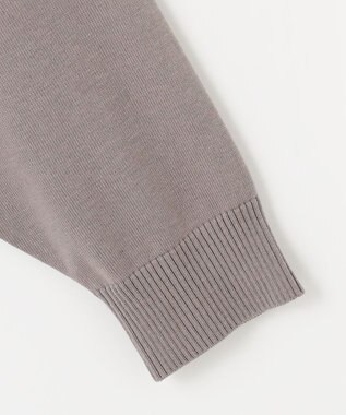 23区 【SLOW/一部店舗限定】コットンシルク ニットブルゾン ライトグレー系