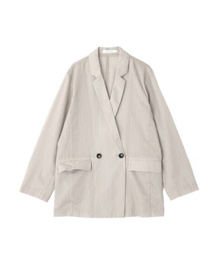 AMERICAN HOLIC シアーストライプジャケット Gray Beige