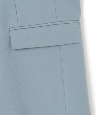 ICB L ウール2WAYストレッチ ダブルブレストジャケット ブルーシェイド系