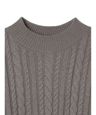 Green Parks ケーブルニットミニワンピース Gray