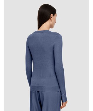 JOSEPH 【洗える】キャッシュエアー　ラウンドネックニット Harbour