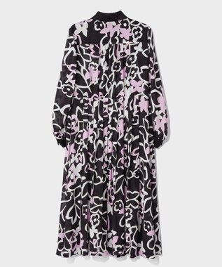 GRACE CONTINENTAL キカフラワープリーツドレス ブラック