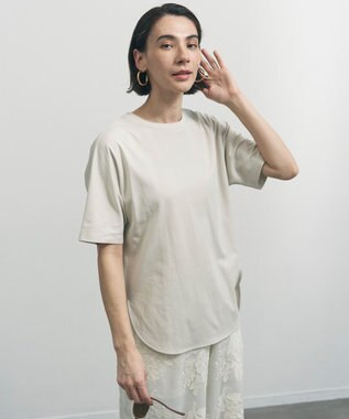 UNFILO L BEAUTY FORM-T cotton フォルムTシャツ グレージュ