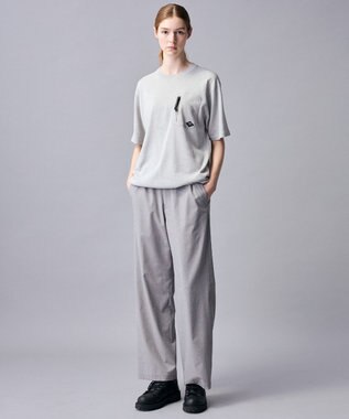 JOSEPH ABBOUD MOUNTAIN 【ストレッチ/5ポケット/ECO撥水/ソフト】ハイパワーシャンブレーピケストレッチ パンツ ライトグレー系