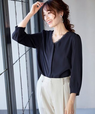 Tiaclasse 【洗える】快適な履き心地のダブルクロステーパードパンツ グレージュ