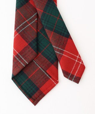 J.PRESS MEN 【STEPHEN WALTERS】ウールタータンチェック ネクタイ レッド系3