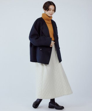 UNFILO キルティング  スカート アイボリー系