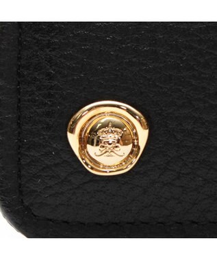 A.D.M.J. 【牛革】スパニッシュレザー/モーツァルト スワロフスキー・クリスタル付 スリムウォレット ブラック