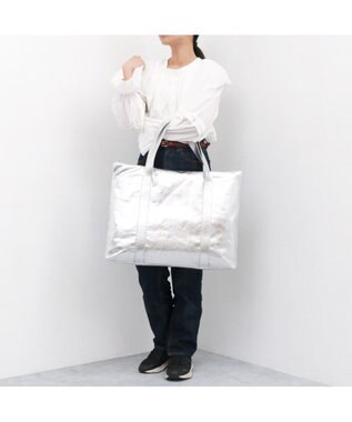 UNBILLION カシュカシュ cachecache / 綿コーティングビッグバッグ シルバー