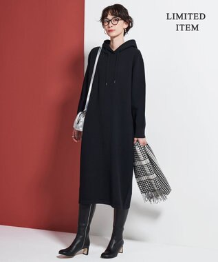 ICB 【WEB限定・洗える】 ヴィスコースポリエステルスムース ワンピース ブラック系