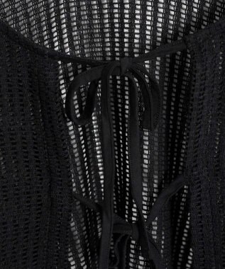 WEGO メッシュリボンカーディガン ブラック