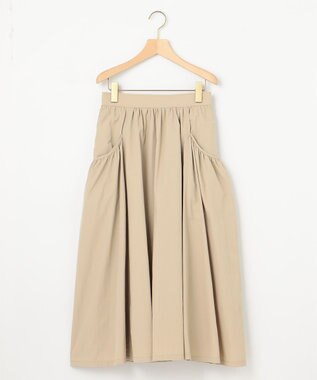 組曲 エアリータフタスカート ベージュ系