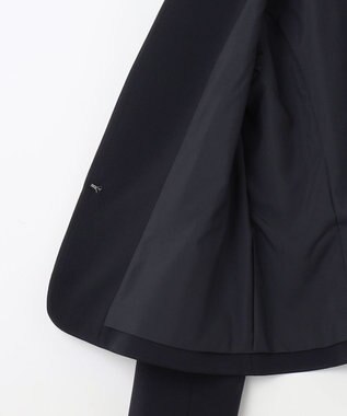 ANY SIS L 【洗える】セレモニーダブルクロス クルーカラー ジャケット ネイビー