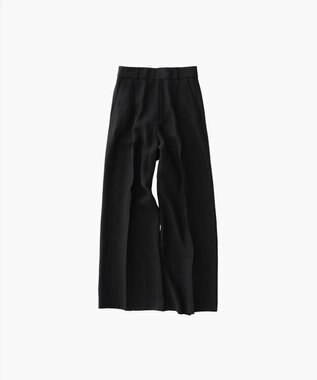 ATON LINEN OXFORD | ストレートパンツ BLACK