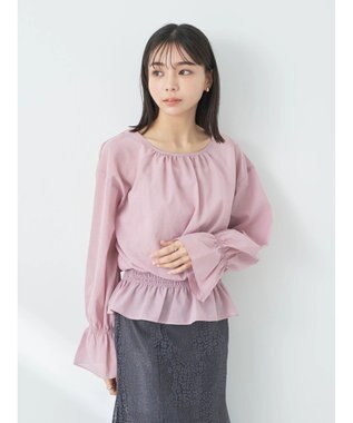 earth music&ecology シャーリングシアーブラウス Pink