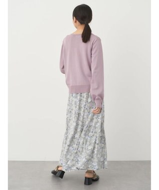 earth music&ecology いろいろ釦クルーネックカーディガン Lavender