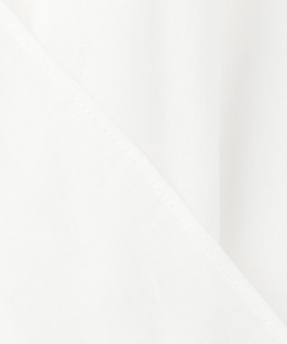 BEIGE， PAULINE / リネンヴィスコースフェイクレザー配色ブラウス White