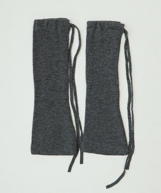 WEGO レースアップデザインニットレッグカバー グレー