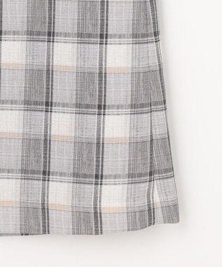 J.PRESS LADIES L スラブ調チェック プリント スカート グレーチェック系