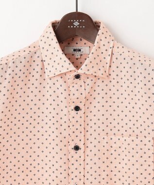 JOSEPH ABBOUD 【ビジネスシーンに最適・サステイナブル】ソアロンシャンブレープリント シャツ オレンジ系5