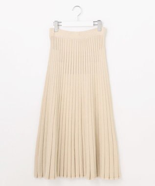 ANY SIS CICA加工 ニット フレア スカート シャンパン