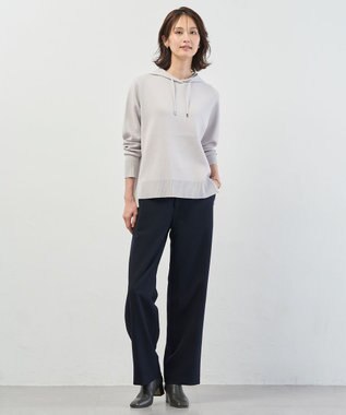 J.PRESS LADIES S 【WEB限定カラーあり】ツムギートflannel ストレート パンツ ネイビー系