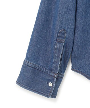 BEIGE， 【洗える】DELAUP / ダンガリー風コットンデニムシャツ Indigo