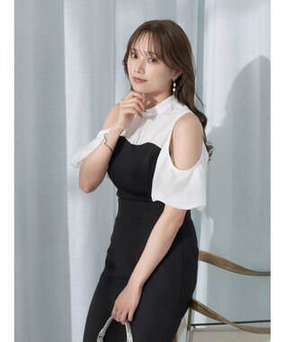 earth music&ecology オープンショルダードッキングプルオーバー Ivory