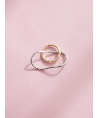 AMERICAN HOLIC オーバーラッピングダブルリング Mix