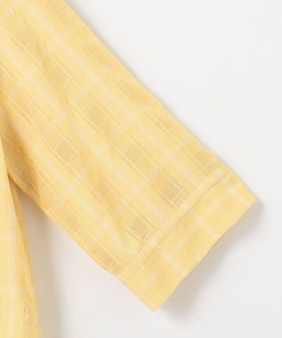 J.PRESS LADIES 【洗える】SHEER チェック シャツ ブラウス マリーゴールド系