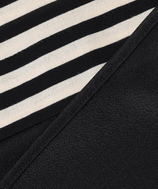 ICB L 【WEB限定・洗える】 シアージャージーコンビ カットソー ブラックボーダー系