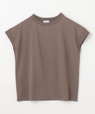 ANY ニットリブフレンチスリーブプルオーバー モカ