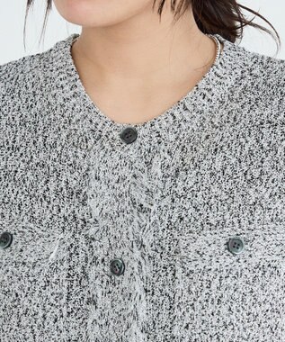 CRAFT STANDARD BOUTIQUE フリンジノースリーブニットプルオーバー Light Gray Mixture