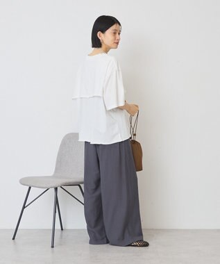 AMERICAN HOLIC レイヤード風加工Ｔシャツ Off White