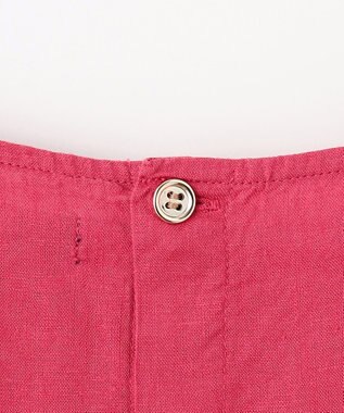 ANY 【手洗い可】ヨーロピアンリネンツイストスリーブブラウス レッド