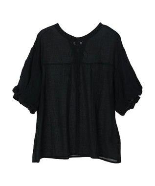 Green Parks ・ＥＬＥＮＣＡＲＥ　ＤＵＥ　バルーンスリーブブラウス Black
