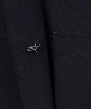 ANY SIS L 【洗える】セレモニーダブルクロス クルーカラー ジャケット ネイビー